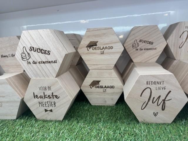 Houten doosje Bedankt Meester